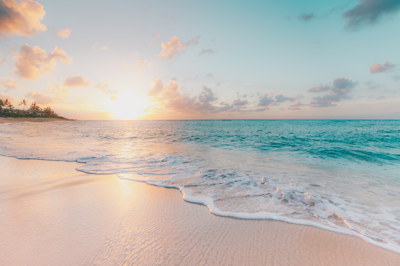 Clear tropical water and white beach in the Andaman Islands