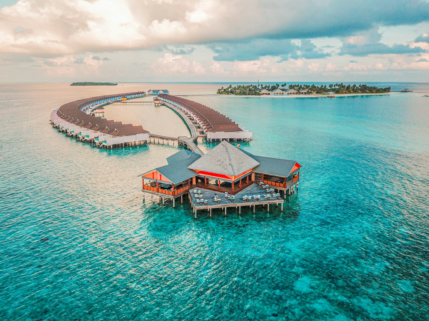 Luxury tropical beach resort with pool