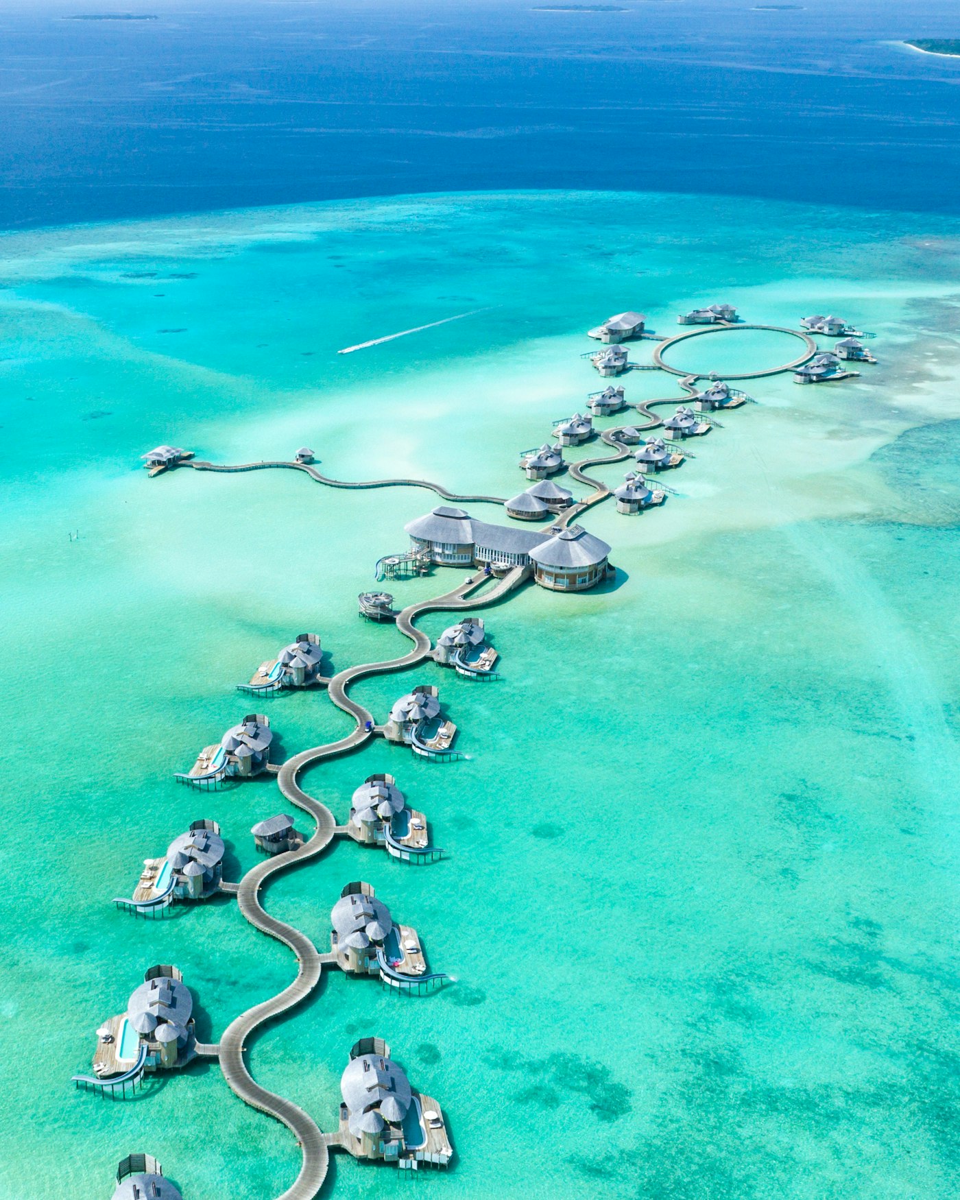 Overwater luxury resort in the Maldives
