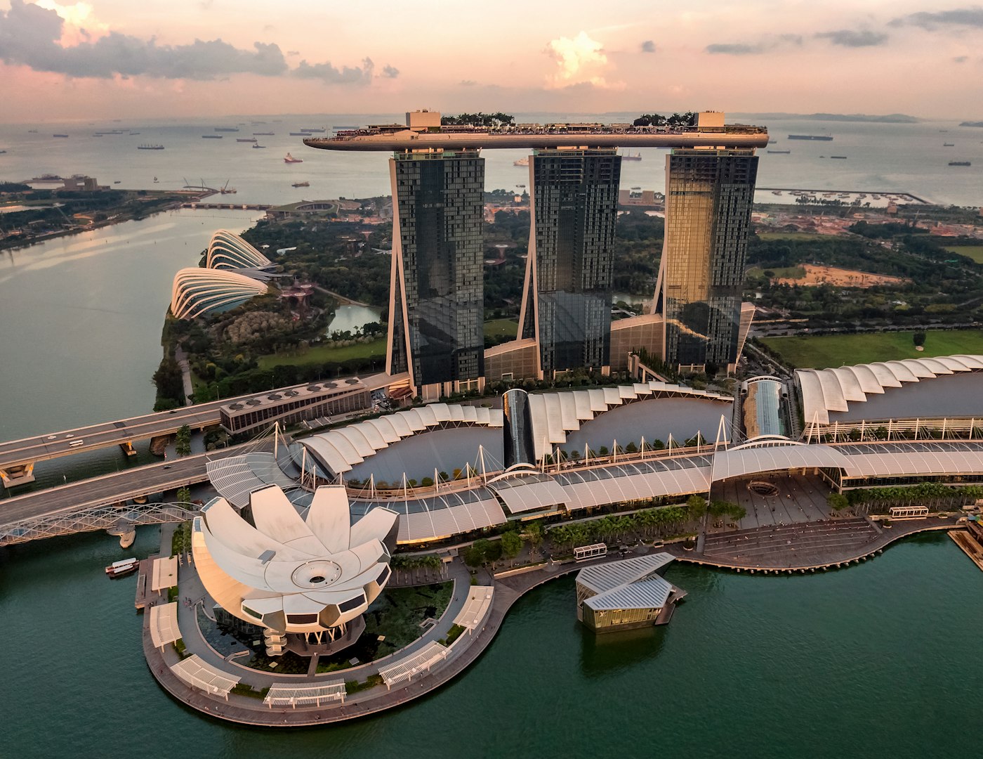 Marina Bay skyline in Singapore